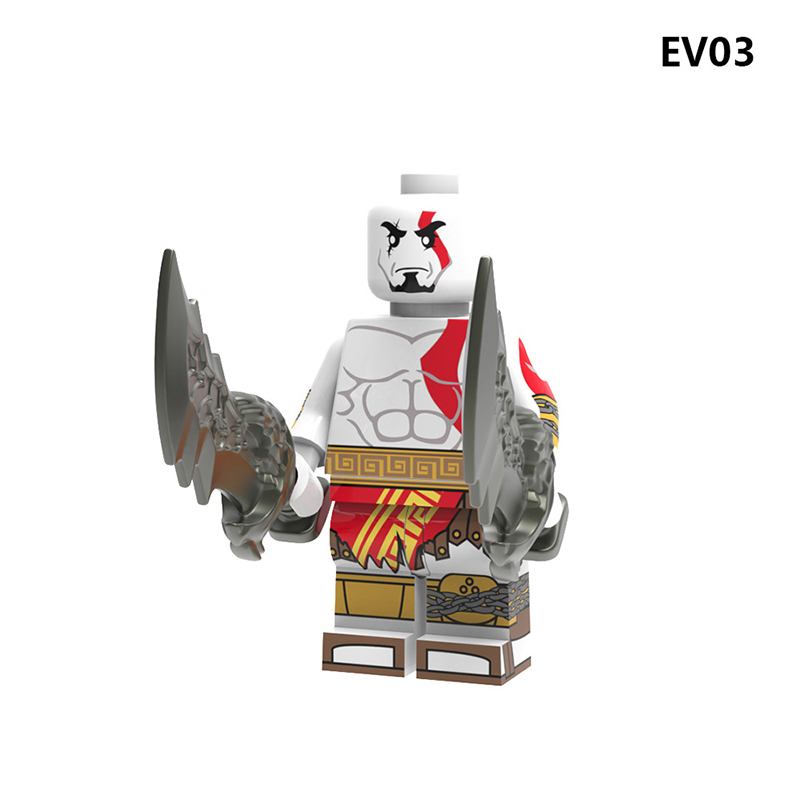 EV03 EV04 God of War Game Series Kratos Minifigs Building Blocks Weapon Blade Of Chaos Leviathan's Ax Zeus Callisto Toys Boys