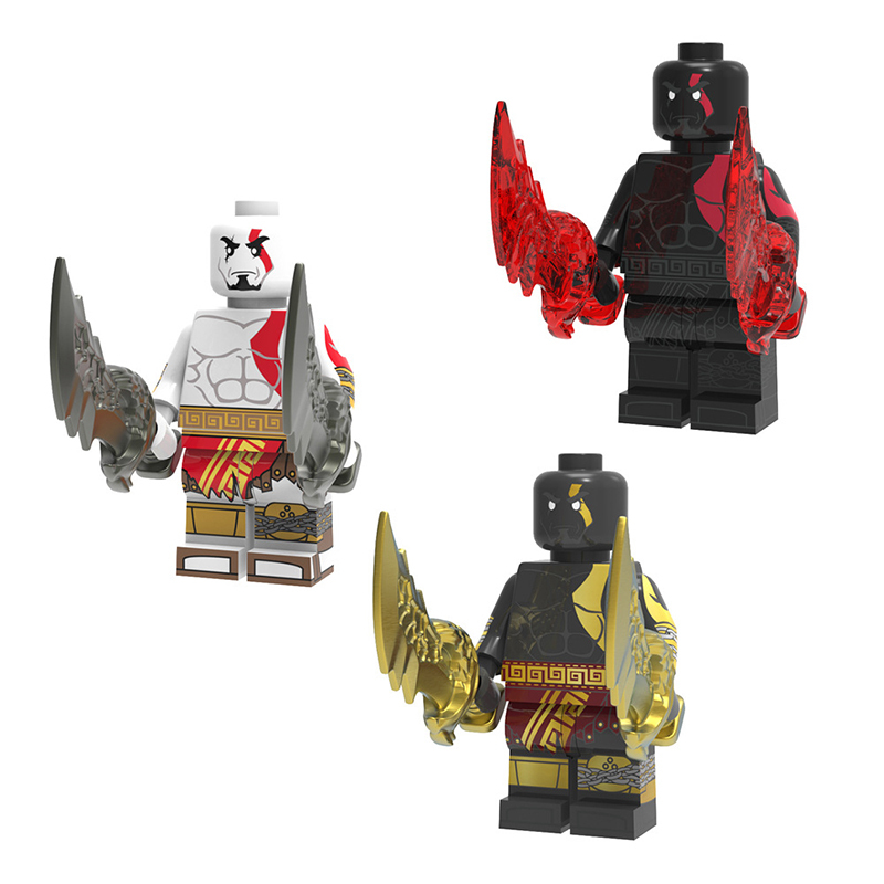 EV03 EV04 God of War Game Series Kratos Minifigs Building Blocks Weapon Blade Of Chaos Leviathan's Ax Zeus Callisto Toys Boys