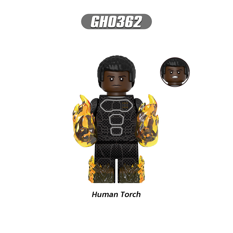 G0146 Marvel DC Fantastic Four Mister Fantastic Minifigs Action Figure Human Torch Building Blocks Annihilus Children Gifts Toys