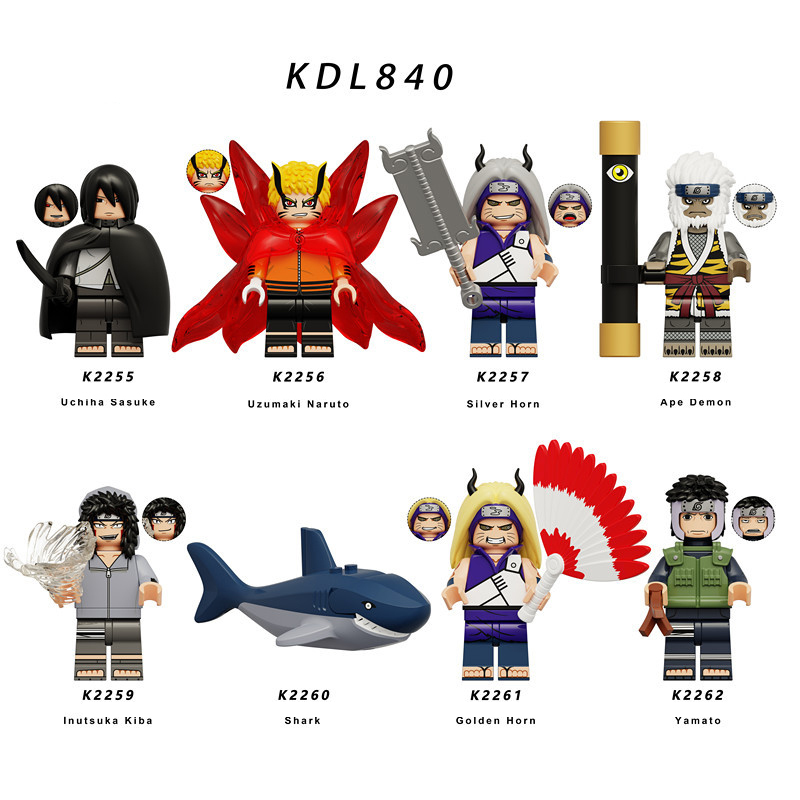 WM6152 Naruto Series Uzumaki Boruto Minifigs Uchiha Sasuke Building Blocks Hyuga Hinata Anime Action Figures Children Toys Gifts