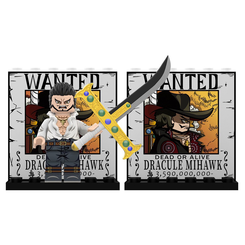 DY672 One Piece Series Luffy Ace Mini Anime Dracule Mihawk Action Figure Building Blocks Cartoon Movie Model Toys Decoration Children Gift