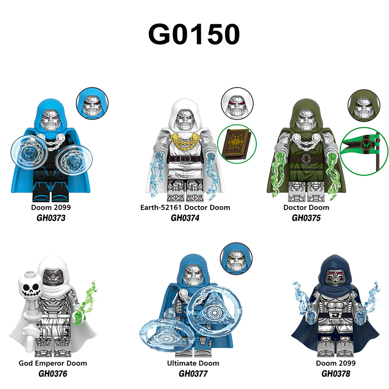 G0150 Marvel Superhero Doctor Doom Action Figures Building Blocks DC Comics Anime Cartoon Earth 5261 Building Blocks Kids Gifts Toys