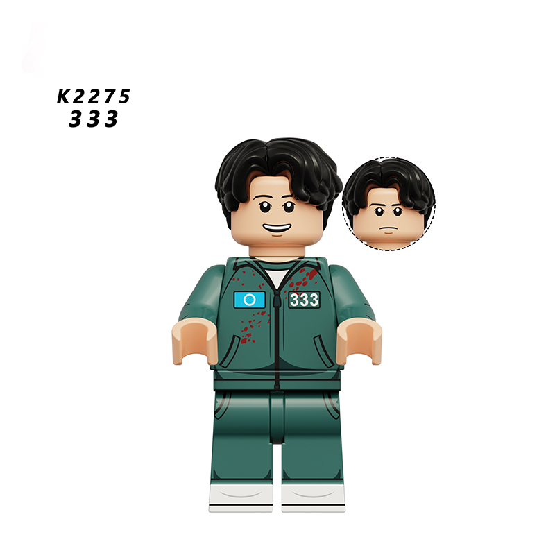 KDL808 Squid Game Action Figures Block Manager Minifigs Movies Action Figures Building Blocks Triangle Punisher KidsGifts Boys