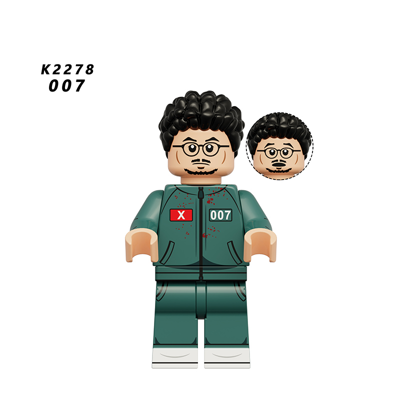 KDL808 Squid Game Action Figures Block Manager Minifigs Movies Action Figures Building Blocks Triangle Punisher KidsGifts Boys