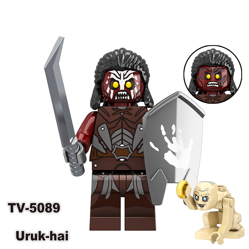 TV6410 The Lord of the Rings Gimli Isildur Minifigs Building Blocks Military Orcs Sam Weapons Bolg Minifigs Medieval Knight KidsToys