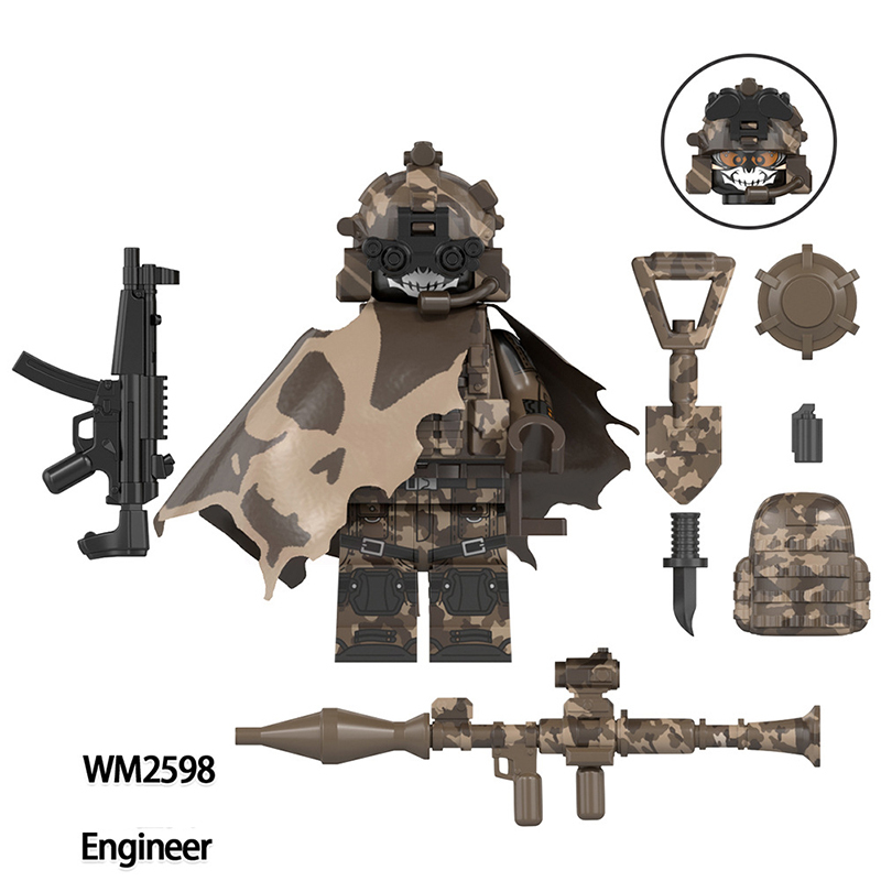 WM6147 Military Series Special Forces Action Figures KSK Snow Leopard Commando Building Blocks Weapon Children Gifts Toys Boy