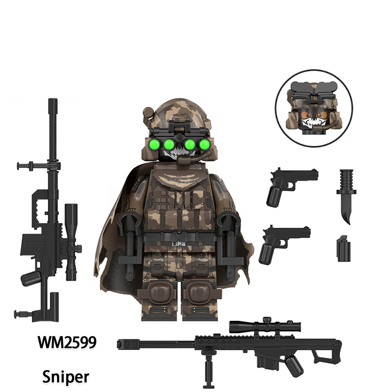 WM6147 Military Series Special Forces Action Figures KSK Snow Leopard Commando Building Blocks Weapon Children Gifts Toys Boy