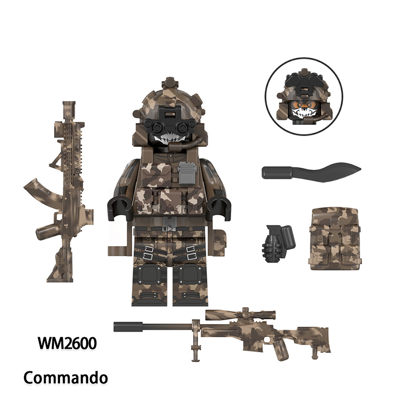 WM6147 Military Series Special Forces Action Figures KSK Snow Leopard Commando Building Blocks Weapon Children Gifts Toys Boy