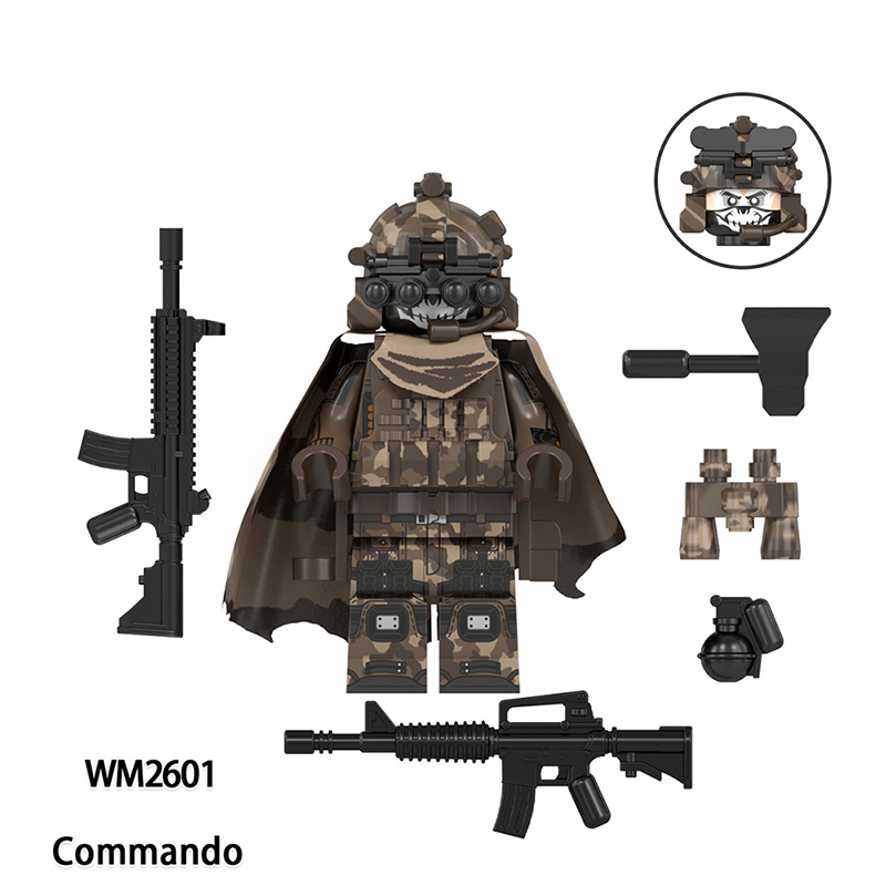 WM6147 Military Series Special Forces Action Figures KSK Snow Leopard Commando Building Blocks Weapon Children Gifts Toys Boy
