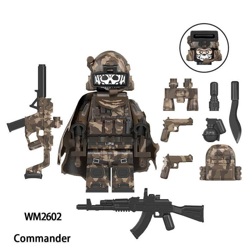 WM6147 Military Series Special Forces Action Figures KSK Snow Leopard Commando Building Blocks Weapon Children Gifts Toys Boy