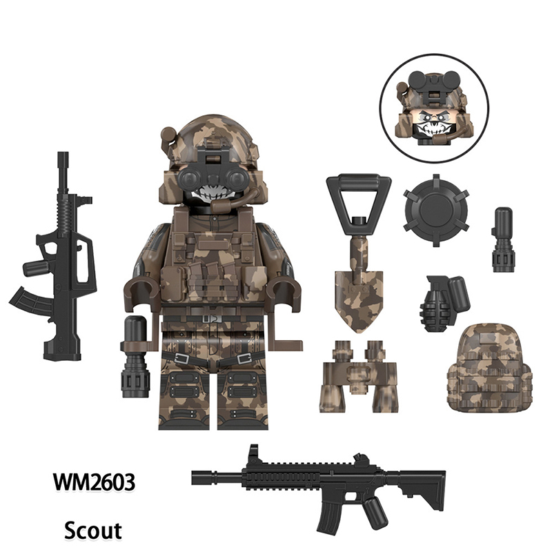 WM6147 Military Series Special Forces Action Figures KSK Snow Leopard Commando Building Blocks Weapon Children Gifts Toys Boy