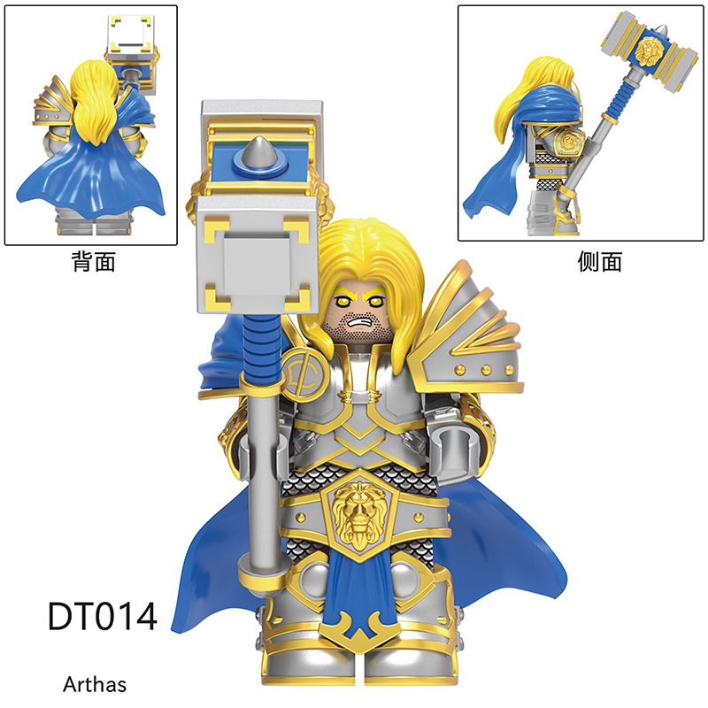 DT014 DT015 Medieval Soldiers Military Building Blocks The Lord of the Rings Arthas Action Figures Mini Building Toy Children Gifts