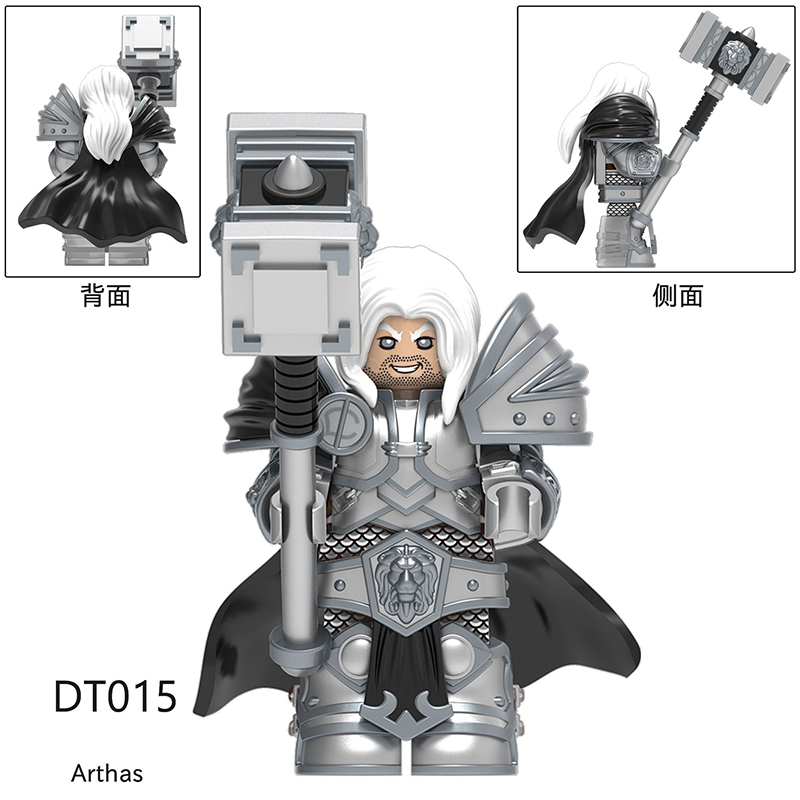 DT014 DT015 Medieval Soldiers Military Building Blocks The Lord of the Rings Arthas Action Figures Mini Building Toy Children Gifts