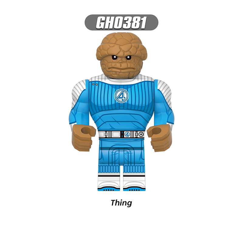 G0146 Marvel DC Fantastic Four Mister Fantastic Minifigs Action Figure Human Torch Building Blocks Annihilus Children Gifts Toys
