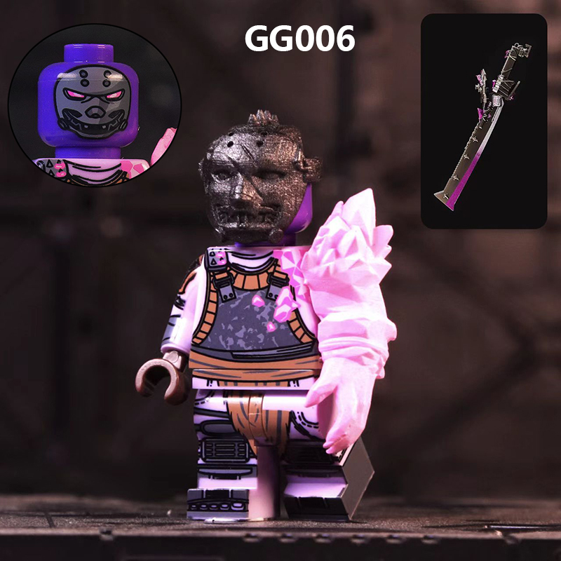 GP801 Game for Peace Power Mecha Minifigs Building Blocks Character Power Mech Weapon Gun Knife Bag Accessories Toys Gift