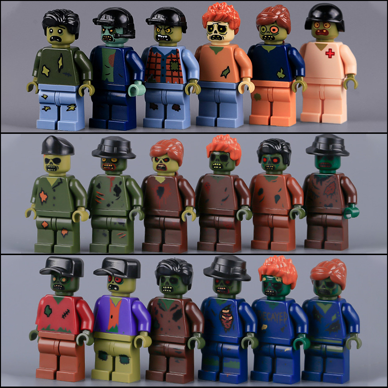 PG1245 PG1246 Horror Series Night Light Ghost Minifigs Building Blocks The Conjuring Series Halloween Zombies Model Ghost Toys Boys