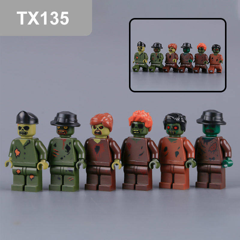 PG1245 PG1246 Horror Series Night Light Ghost Minifigs Building Blocks The Conjuring Series Halloween Zombies Model Ghost Toys Boys