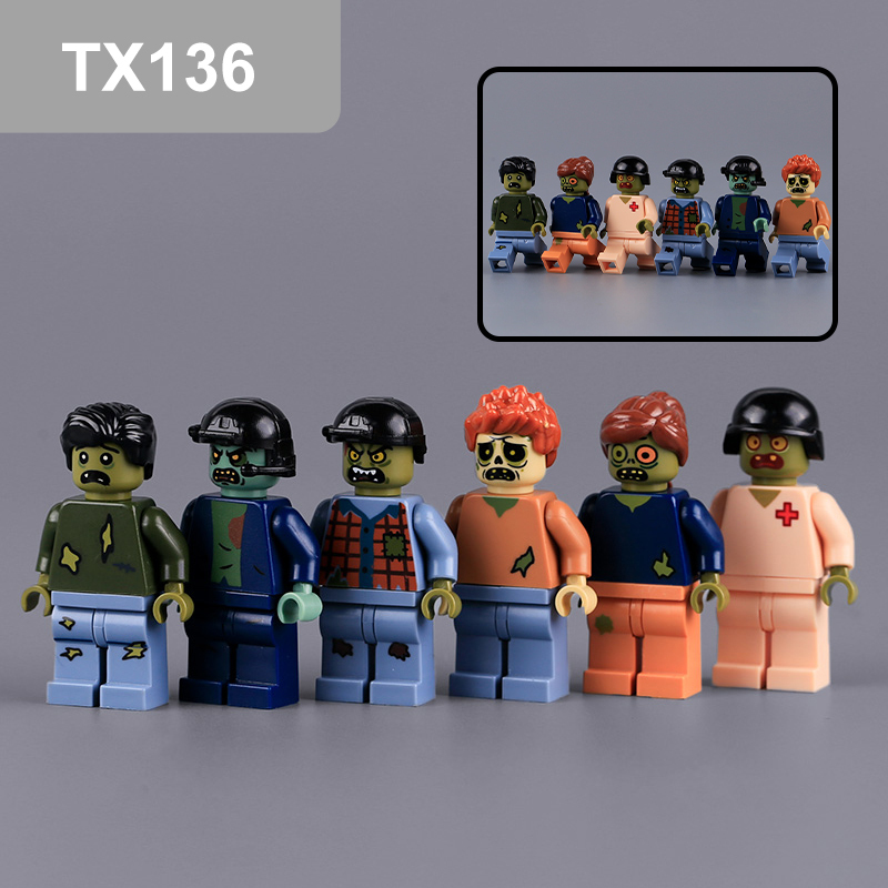 PG1245 PG1246 Horror Series Night Light Ghost Minifigs Building Blocks The Conjuring Series Halloween Zombies Model Ghost Toys Boys