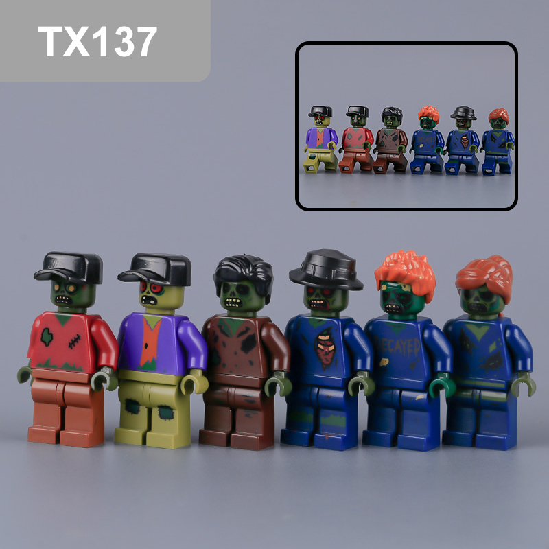 PG1245 PG1246 Horror Series Night Light Ghost Minifigs Building Blocks The Conjuring Series Halloween Zombies Model Ghost Toys Boys