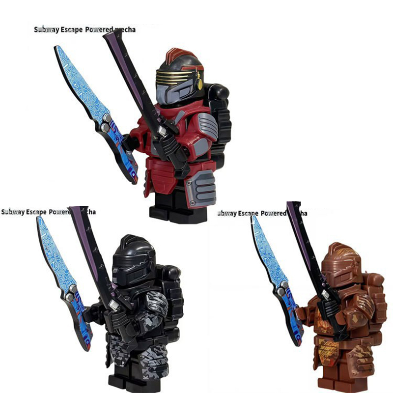 Game for Peace Power Mecha Minifigs Building Blocks Subway Escape Character Power Mech Weapon Gun Knife Bag Accessories Toys Gift