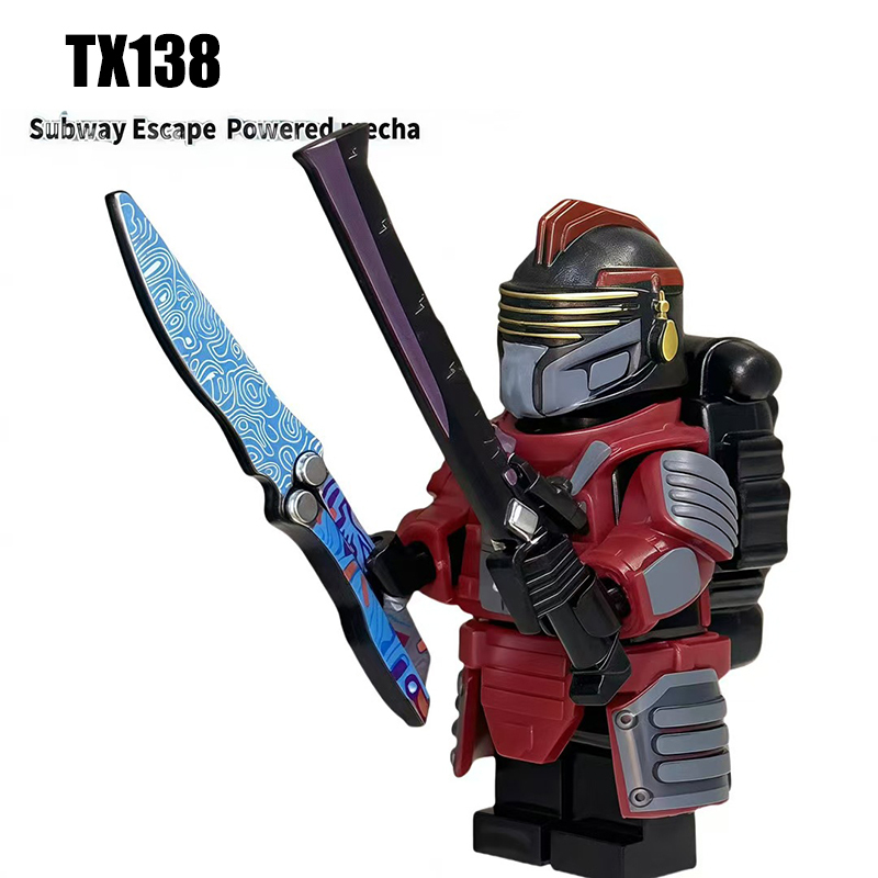 Game for Peace Power Mecha Minifigs Building Blocks Subway Escape Character Power Mech Weapon Gun Knife Bag Accessories Toys Gift