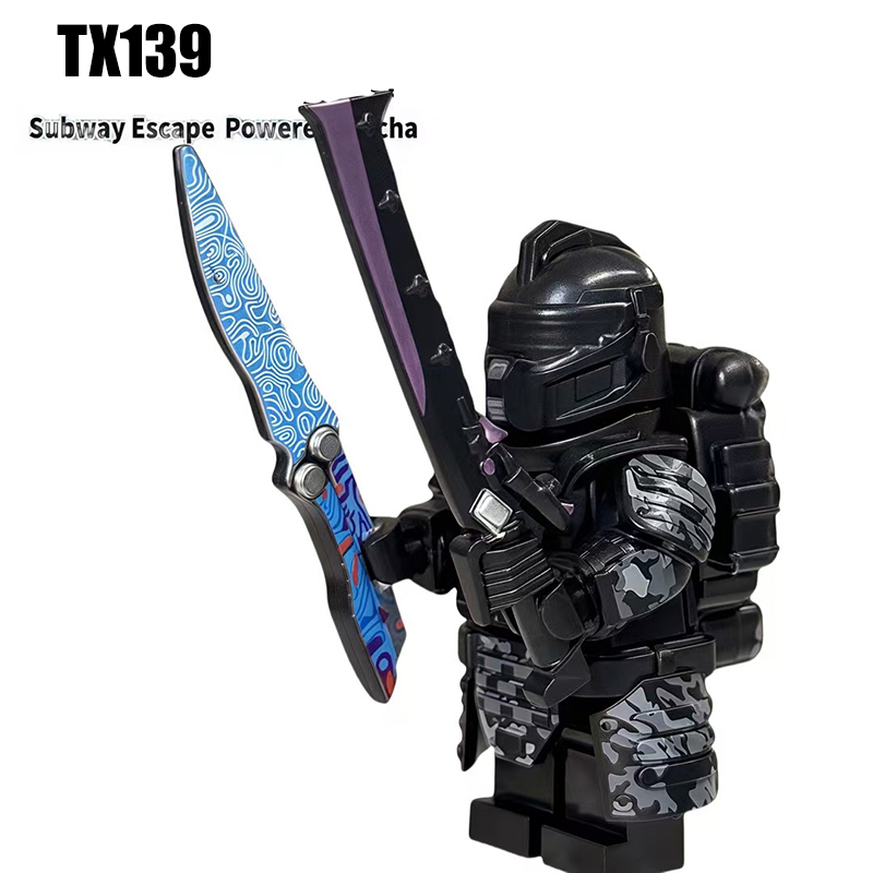 Game for Peace Power Mecha Minifigs Building Blocks Subway Escape Character Power Mech Weapon Gun Knife Bag Accessories Toys Gift