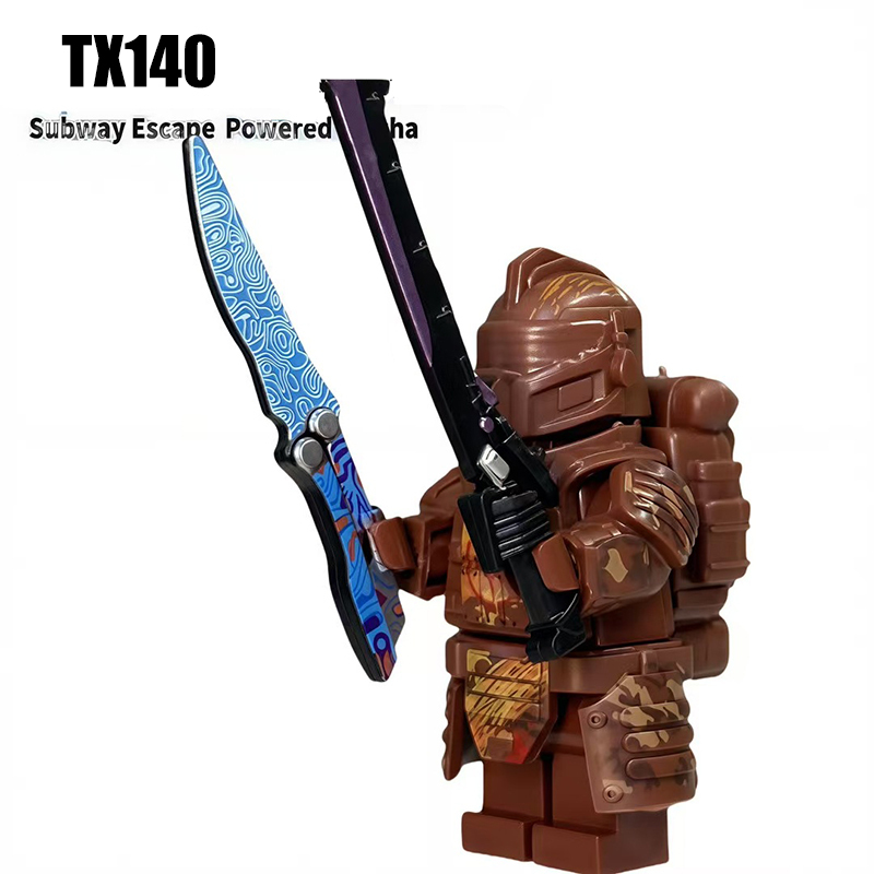 Game for Peace Power Mecha Minifigs Building Blocks Subway Escape Character Power Mech Weapon Gun Knife Bag Accessories Toys Gift