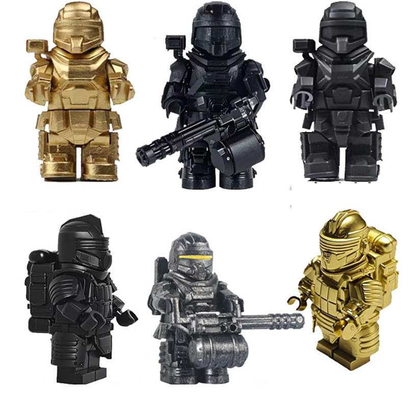 GP801 Game for Peace Power Mecha Minifigs Building Blocks Character Power Mech Weapon Gun Knife Bag Accessories Toys Gift