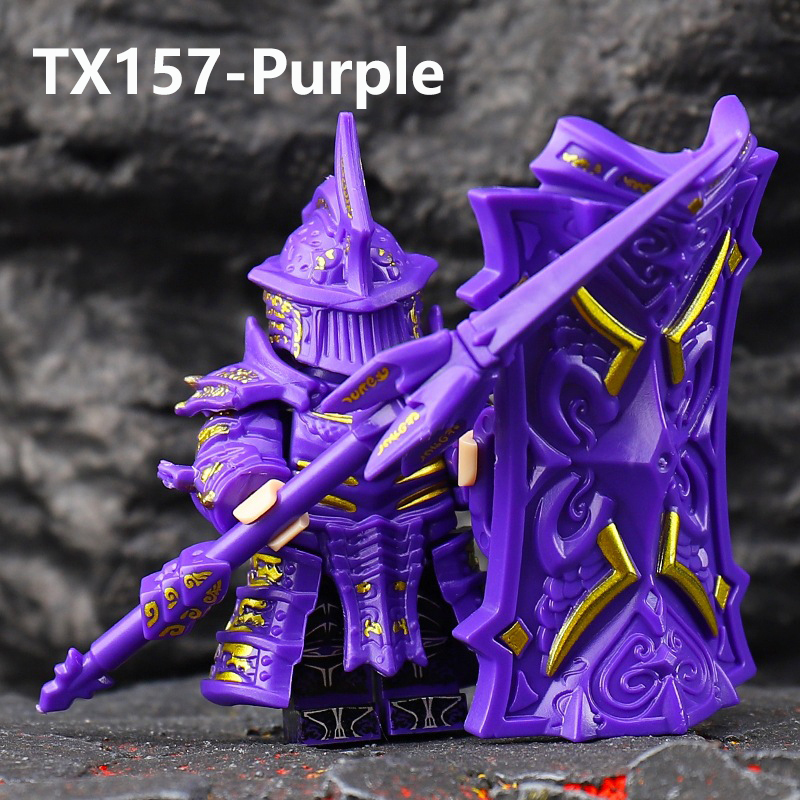 NL001 Medieval Heavy Armored Tower Knight Action Figures Silver Giant Building Blocks Demon's Souls Soldier Kids Toy Children