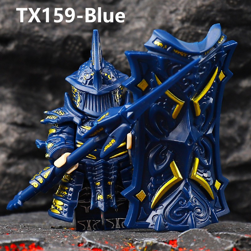 NL001 Medieval Heavy Armored Tower Knight Action Figures Silver Giant Building Blocks Demon's Souls Soldier Kids Toy Children