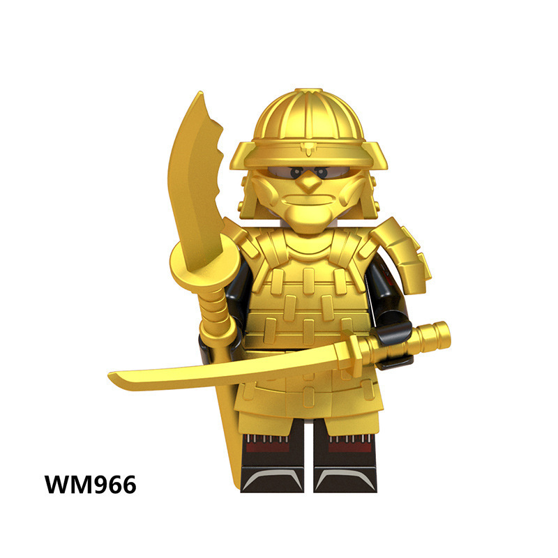 N809-812 Medieval Green Dragon Knight Army Minifigs Building Blocks Weapon Soldiers Wolfpack Warrier Shield Horse Children Toys Gifts
