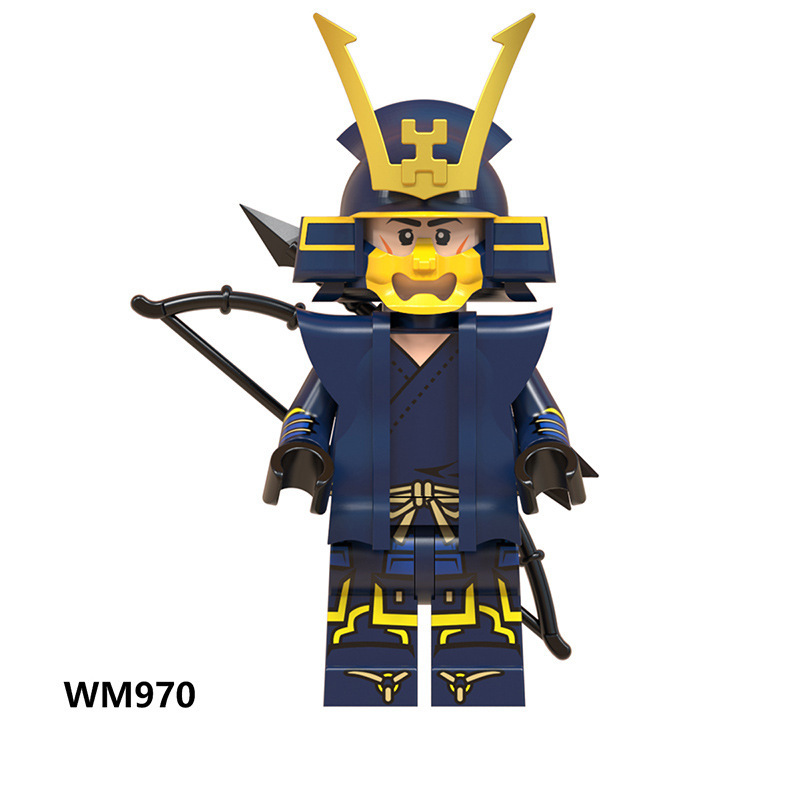 N809-812 Medieval Green Dragon Knight Army Minifigs Building Blocks Weapon Soldiers Wolfpack Warrier Shield Horse Children Toys Gifts