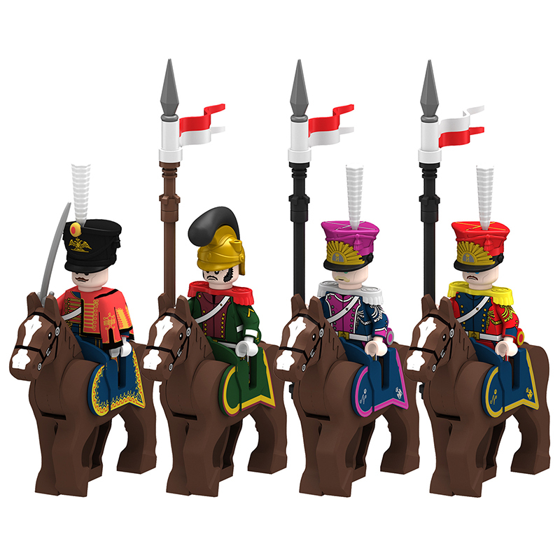 D3006-D3011 Medieval Series England Civil Wars Of The Roses Shield Building Blocks Army Soldiers Knight Infantry Sword Shield Helmet Boy Toy
