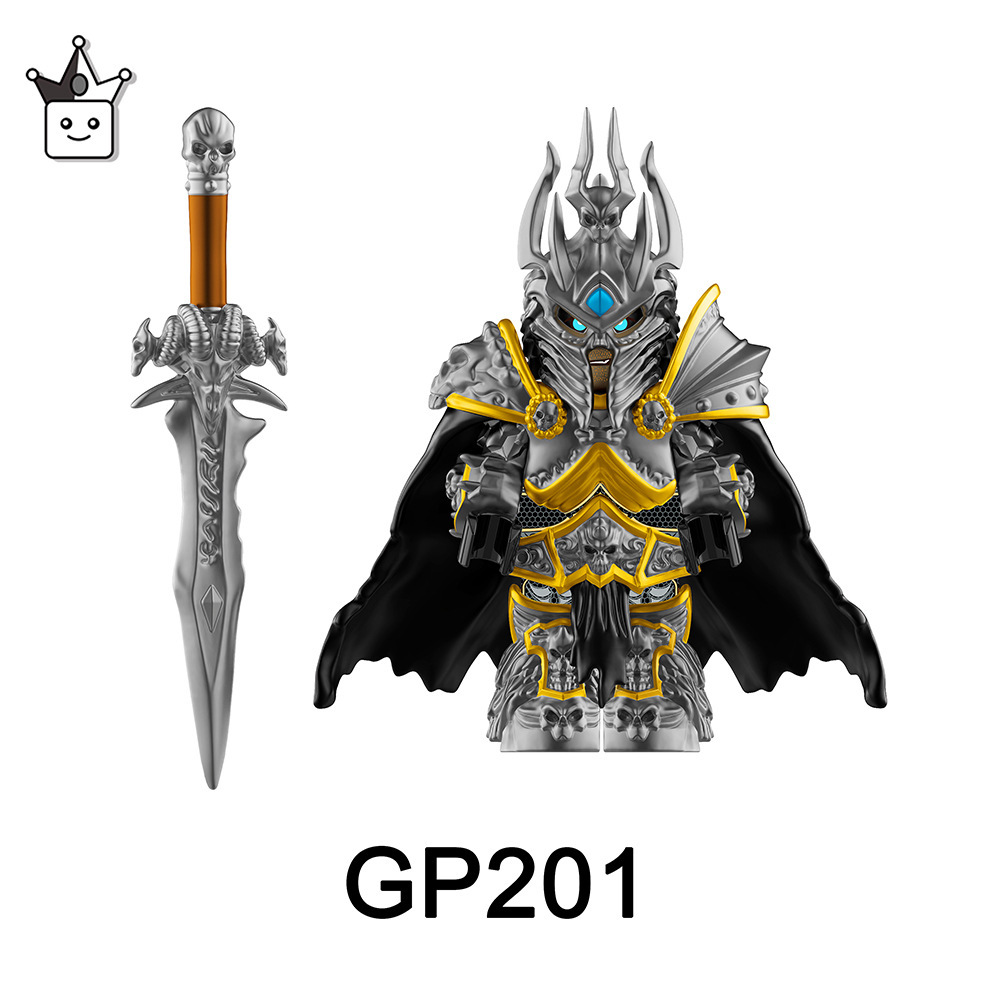 DT017 Medieval Knight Soldier Minifigs The 7th Legion Golden Weapon War Building Blocks Storm City Toy Kids Gift