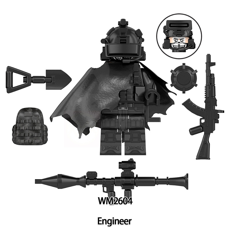 WM6169 Military Series Special Forces Action Figures Scout Commander Commando Building Blocks Weapon Children Gifts Toys Boy