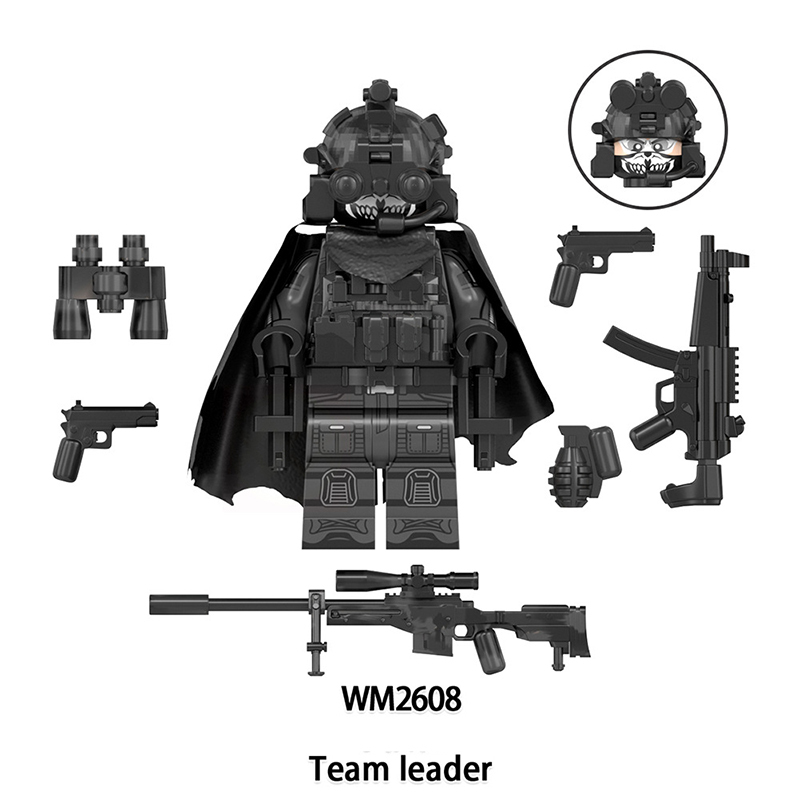 WM6169 Military Series Special Forces Action Figures Scout Commander Commando Building Blocks Weapon Children Gifts Toys Boy