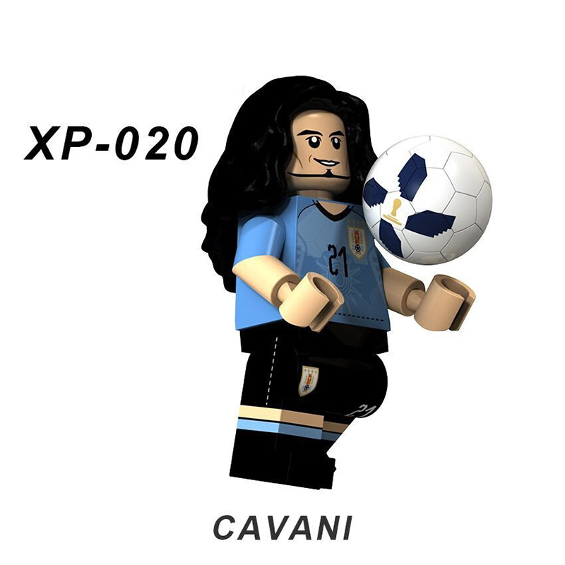 KT1003 World Cup Soccer Match Player Minifigs Building Blocks Football Athletes Messi Mbappé Ronaldo Compatible Gifts Children