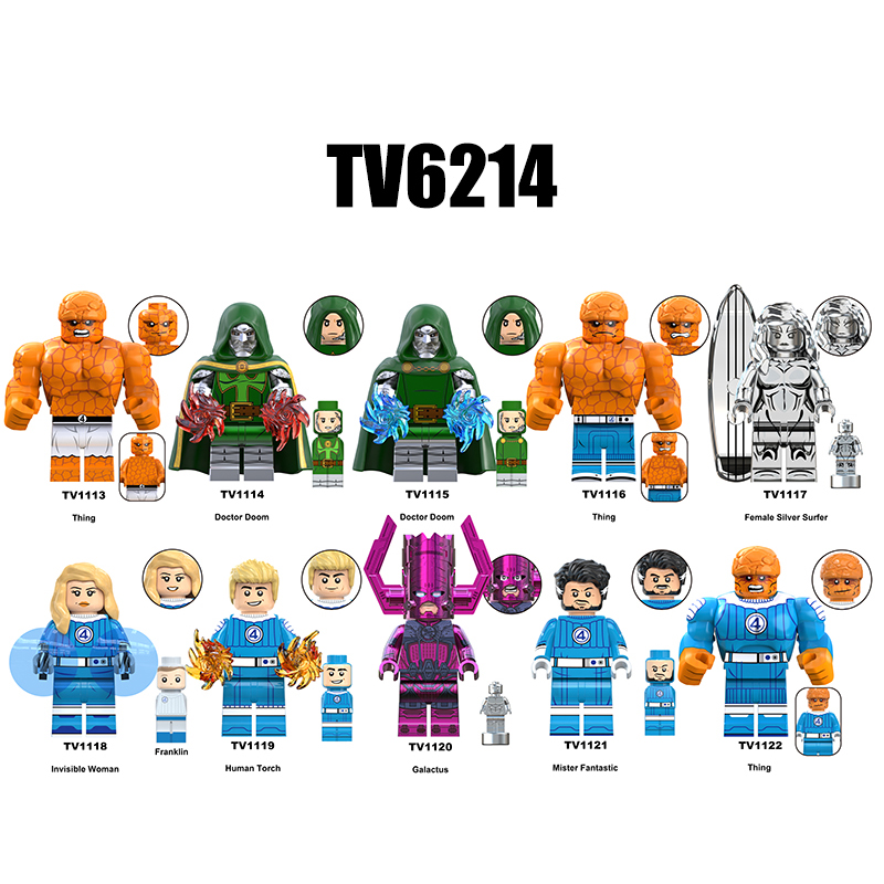 Marvel DC Fantastic Four Mister FanTastic Minifigs Galactus Bricks