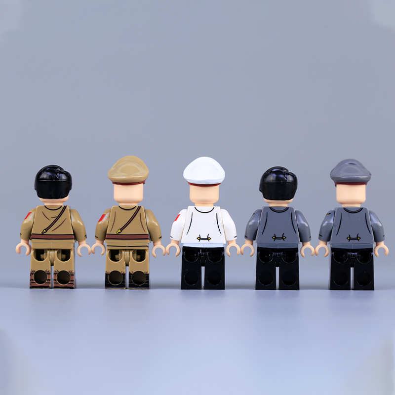 WW2 German Nazi Party Hitler Minifigs Building Blocks War Army Soldiers Weapon Military Gun Accessoories Toys Boys Gifts MT001
