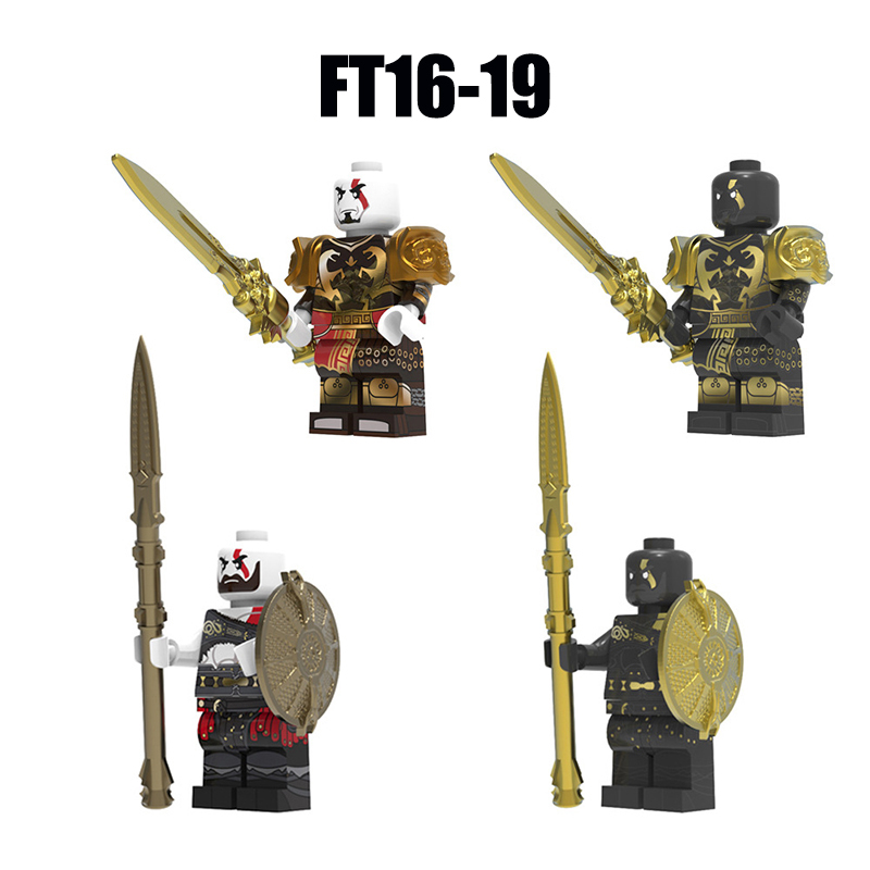 EV03 God of War Game Series Kratos Minifigs Building Blocks Weapon Blade Of Chaos Leviathan's Ax Zeus Callisto Toys Boys