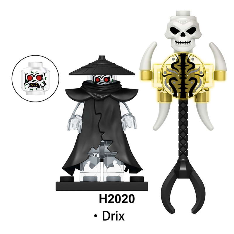 FD601-604 Phantom Ninja Game Series Minifigs Building Blocks Forbidden five  Accessories Shield Sword Compatible Toys Boys