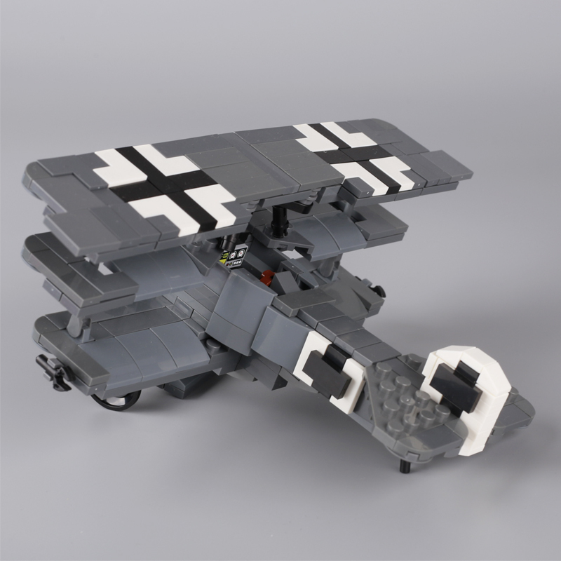 Fokker Dr-I WW1 Germany Military Weapons Fighter Building Blocks Aircraft Helicopter Army Soldier Minifigures Models Toys Gifts