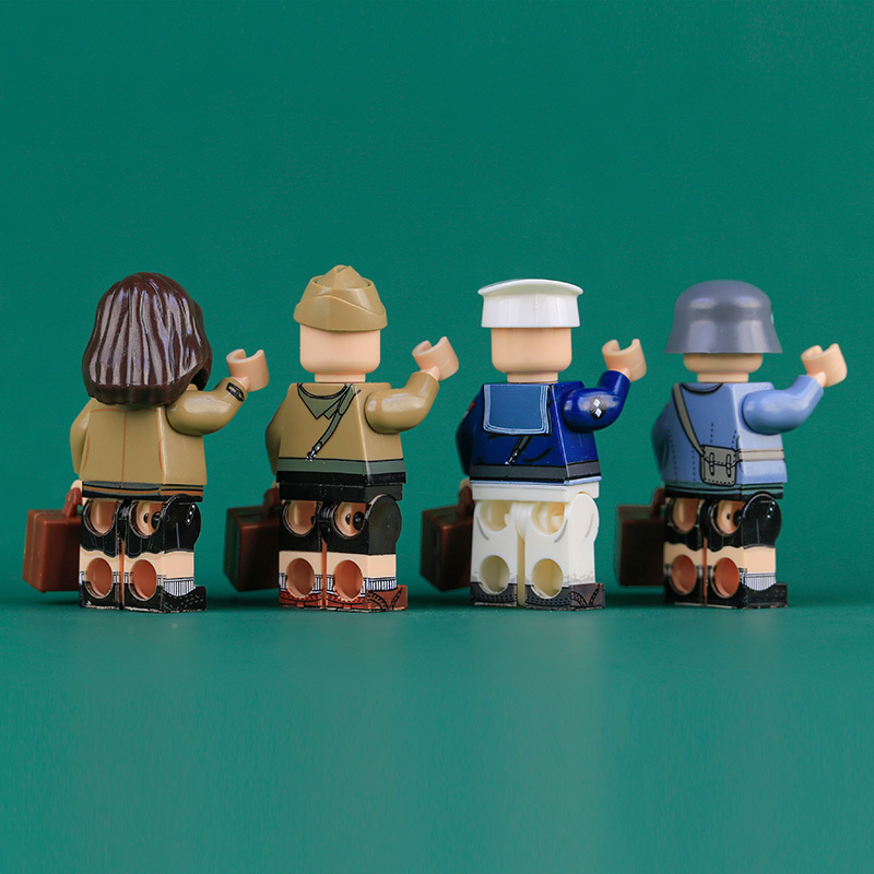 MT52-55 Helfer WW2 Military Parade Soliders Action Figures German Gefreiter Waffenrock Building Blocks Boatswain Coastal Artillery Gifts