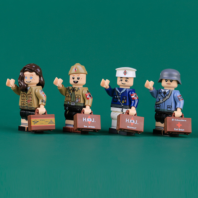 MT52-55 Helfer WW2 Military Parade Soliders Action Figures German Gefreiter Waffenrock Building Blocks Boatswain Coastal Artillery Gifts