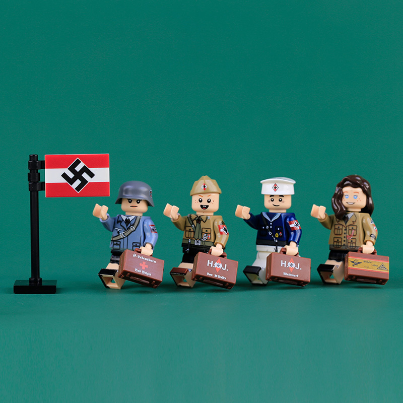 MT52-55 Helfer WW2 Military Parade Soliders Action Figures German Gefreiter Waffenrock Building Blocks Boatswain Coastal Artillery Gifts