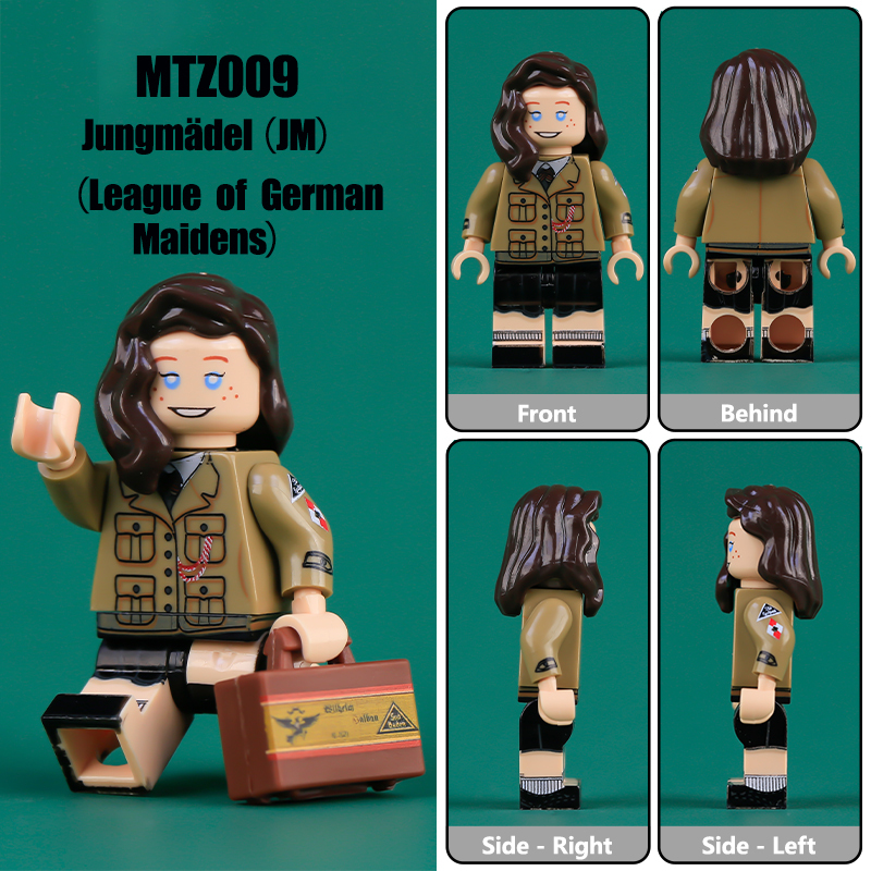 MT52-55 Helfer WW2 Military Parade Soliders Action Figures German Gefreiter Waffenrock Building Blocks Boatswain Coastal Artillery Gifts