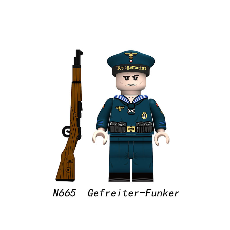 N612 German Air Force Field Division Camouflage G43 Soldiers Action Figures Luftwaffe Army Building Blocks Weapons Gun Toys Boys N609-612
