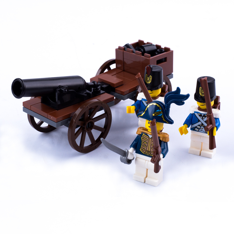 MOC Medieval Soldiers Minifigures Artillery Building Blocks Cannon Qing Dynasty Army Military Weapon Parts Bricks Model Toys