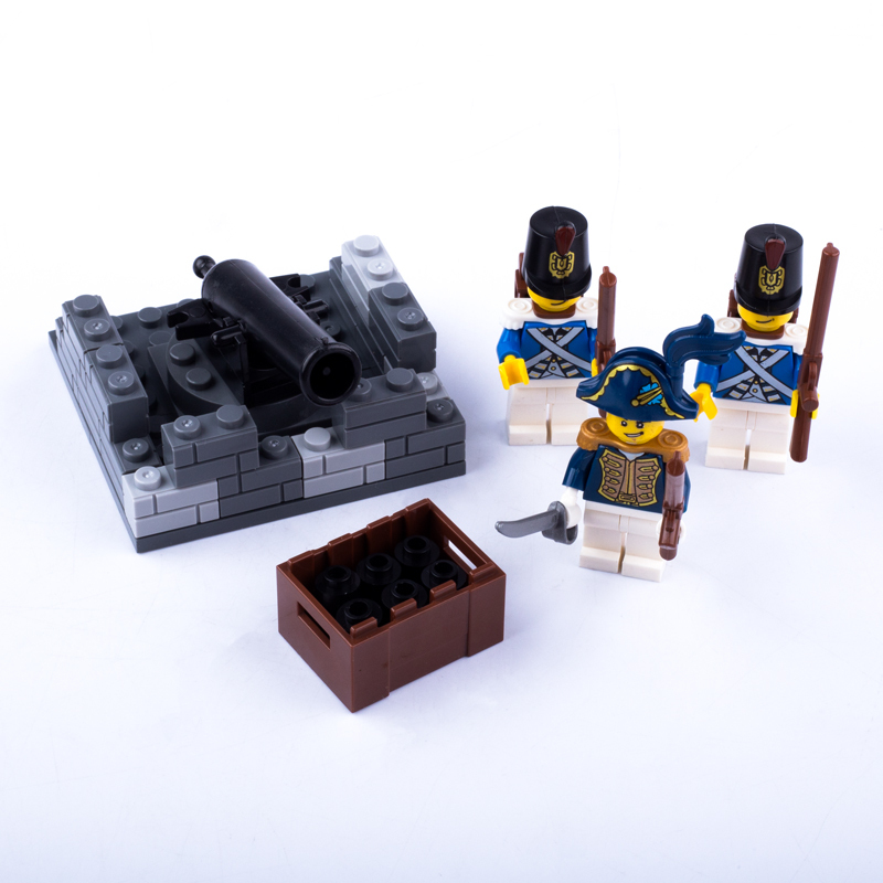 MOC Medieval Soldiers Minifigures Artillery Building Blocks Cannon Qing Dynasty Army Military Weapon Parts Bricks Model Toys