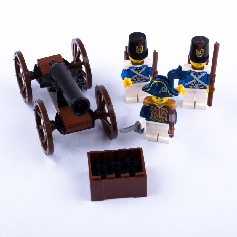 MOC Medieval Soldiers Minifigures Artillery Building Blocks Cannon Qing Dynasty Army Military Weapon Parts Bricks Model Toys
